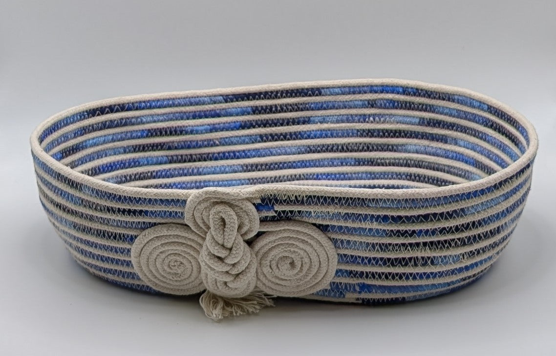 *Oval Silk Ribbon Bowl