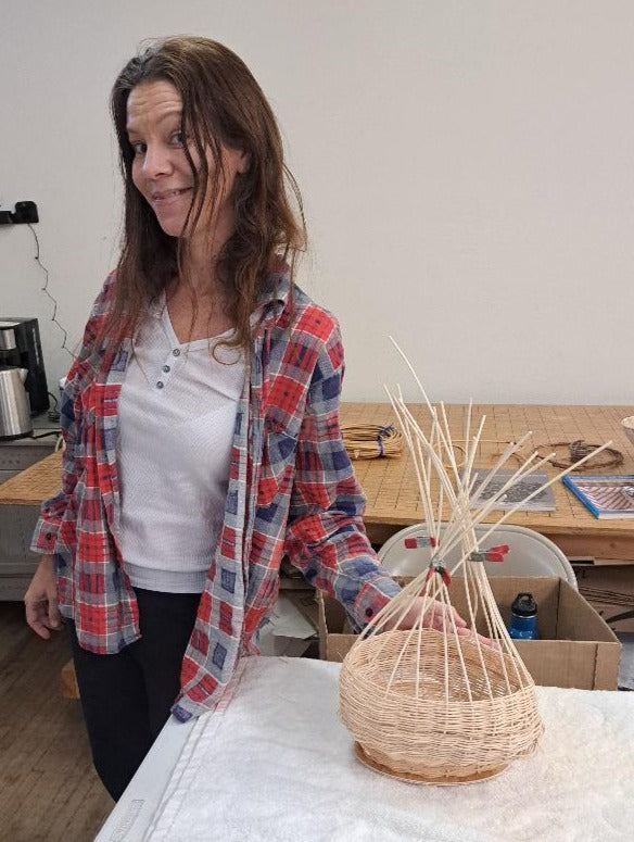 CLASS - WickerWorks: Introduction to Basketmaking with Gina Telcocci: August 24th & 25th: 10:30-2:30
