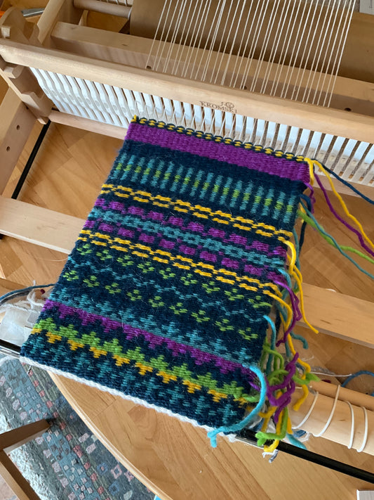 CLASS: Rigid Heddle Krokbragd Weaving with Laura Ninnemann: March 21st and March 28th, 2026: 10:30am-3:30pm